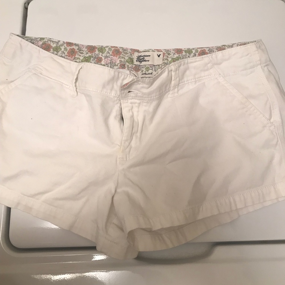 AE white shorts